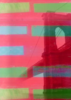 Transparency, Brooklyn Bridge, N.Y., 2009, Collage und Fotofilm, collage and photofilm, 40 x 30 cm, 15,75 x 11,81 inches